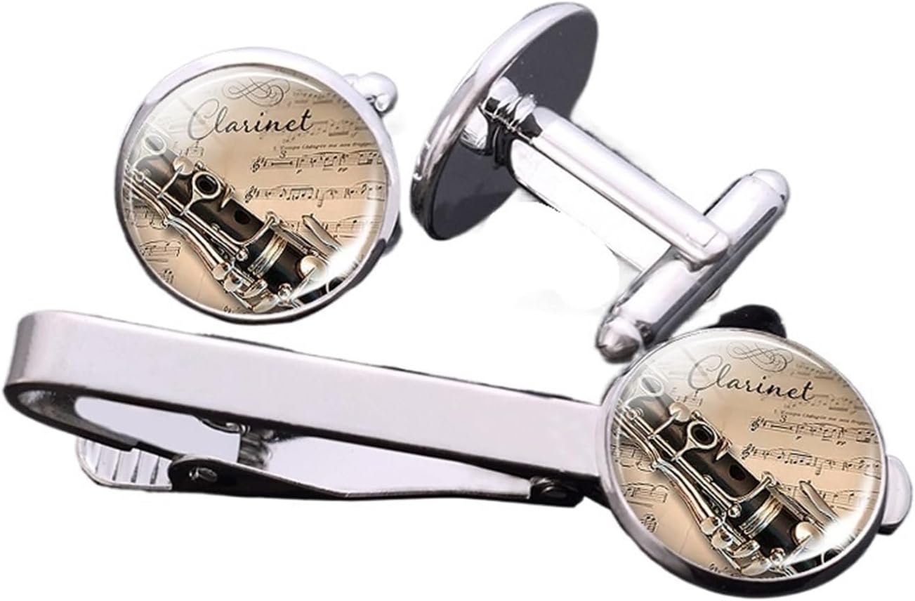 Musical Instrument Glass - 4 Sets, Mens Music Instrument Jewelry