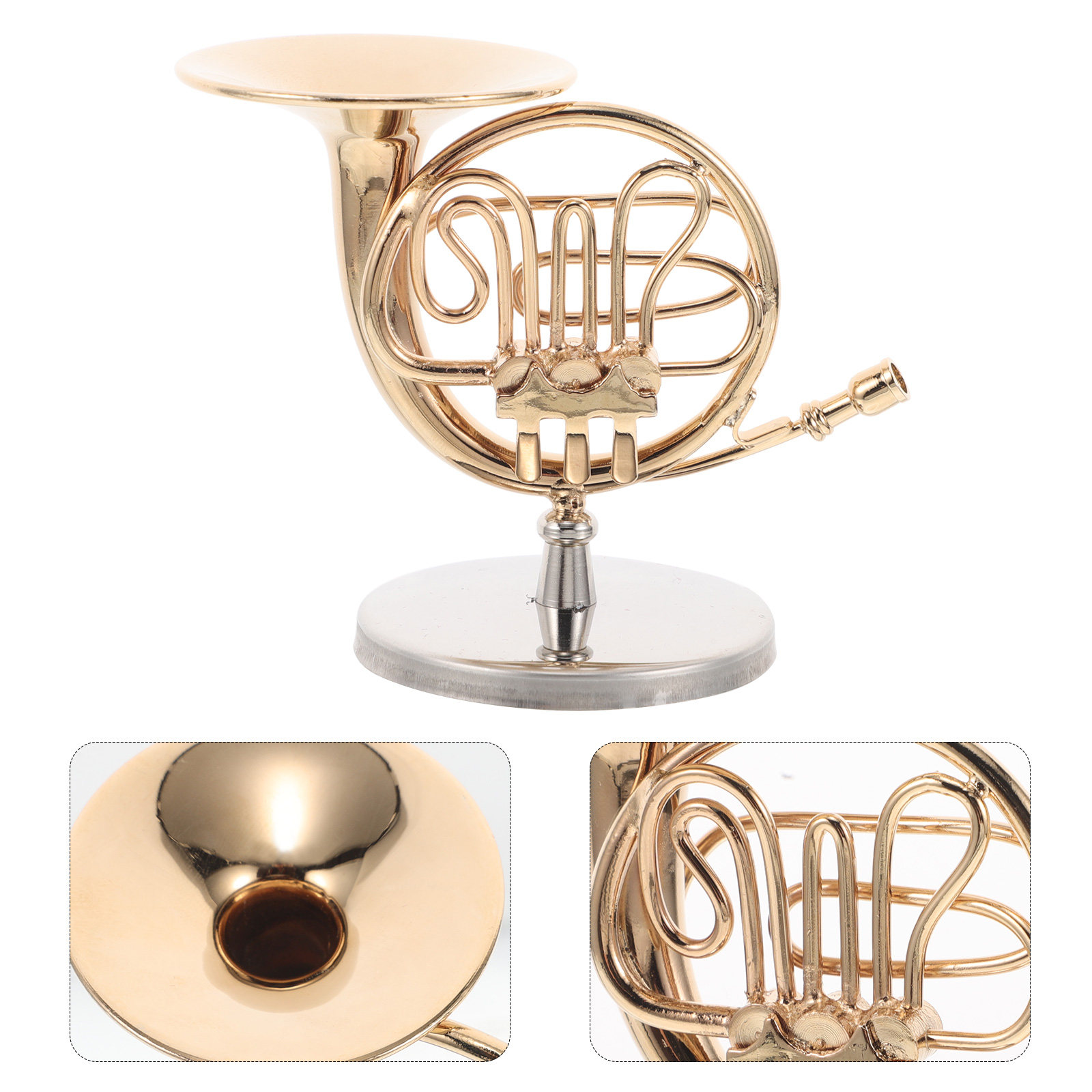 Musical Instrument French - Exquisite Handcrafted Miniature French Horn Realistic