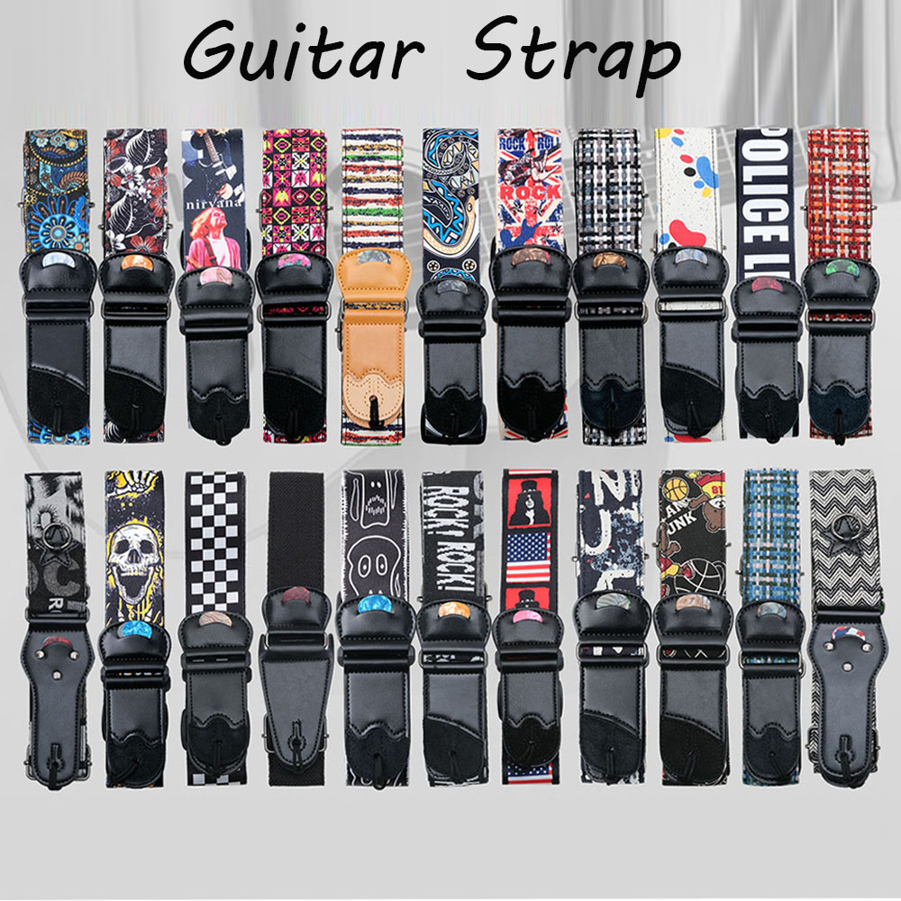 Acoustic Guitar Dreadnought - Electric Guitar Strap Embroidered Guitar Strap