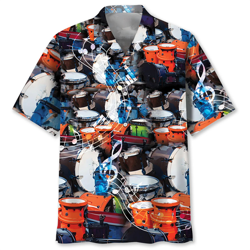 Drum Pattern Hawaiian Shirt Me - Musical Instrument Hawaiian review and price