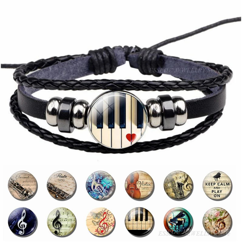 Music Notes Bracelet Vintage V - Musical Instrument Glass review and price