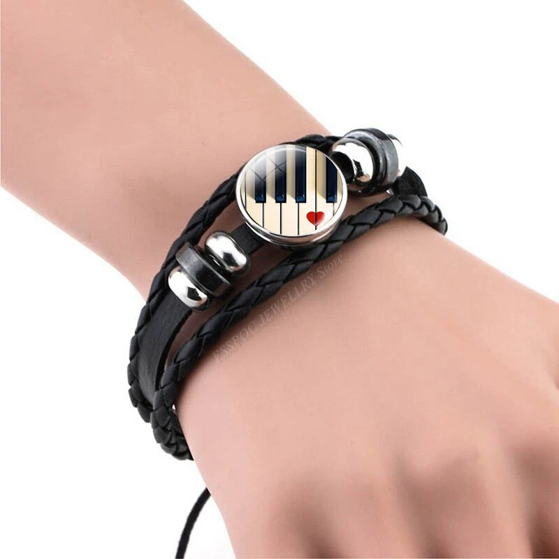 Music Notes Bracelet Vintage V - Musical Instrument Glass review and price