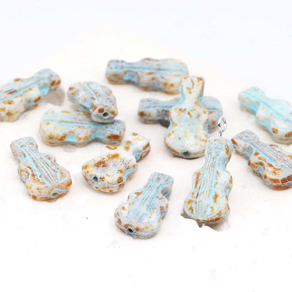 5pcs/10pcs Vintage Crackle Vio - Musical Instrument Glass review and price
