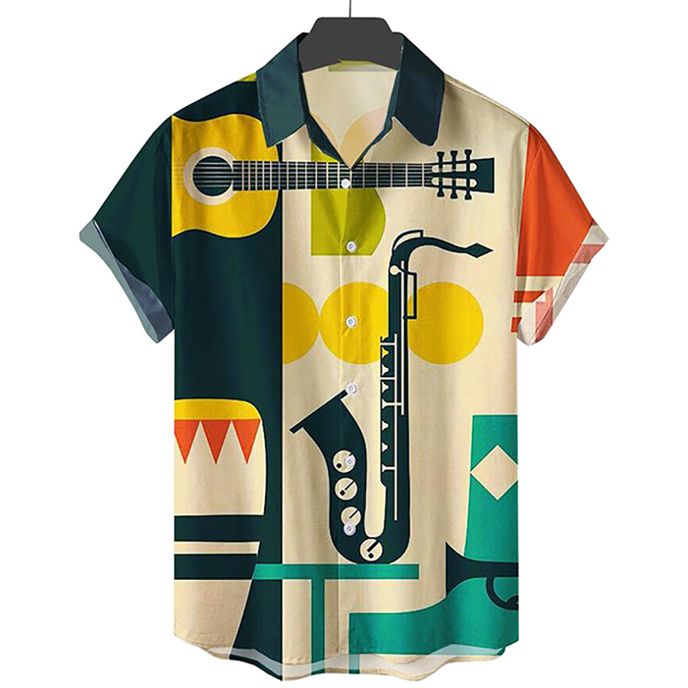 Men's Hawaiian Shirts For Men  - Musical Instrument Hawaiian review and price